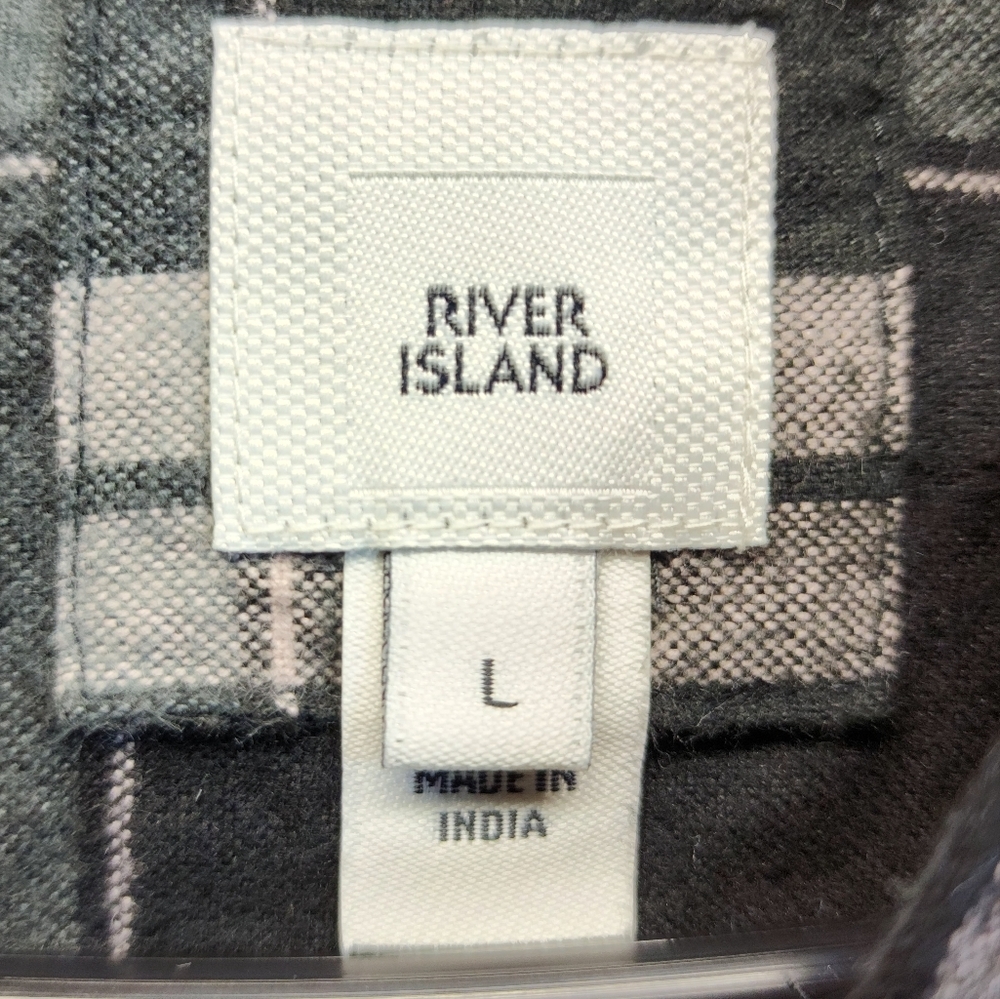 River Island Longsleeve Plaid Flannel Size Large - Picture 4 of 9